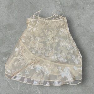 Secret treasures light yellow see thru lingerie ladies large